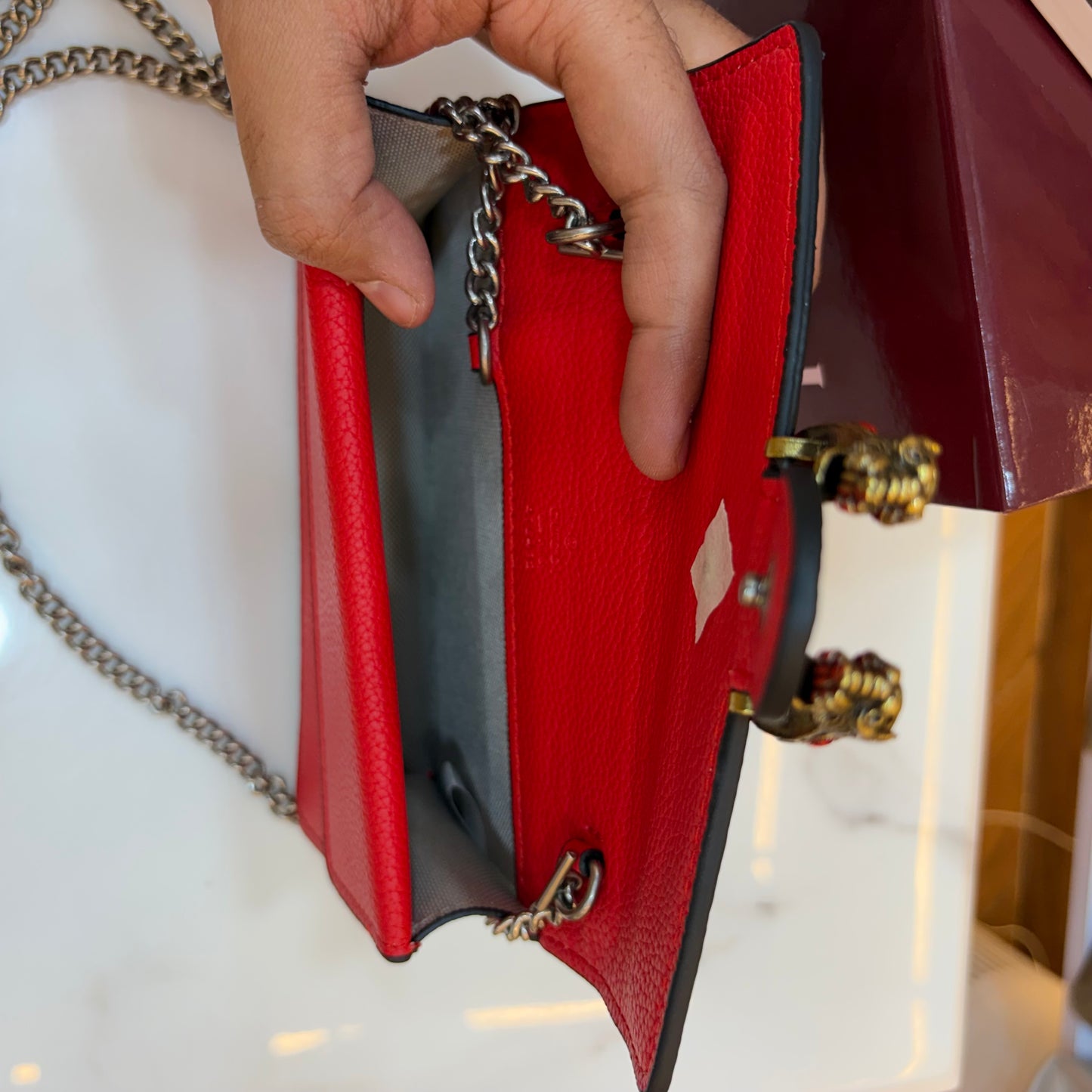 GG Diana Crossbody Bag (Double Box Packaging) - Red