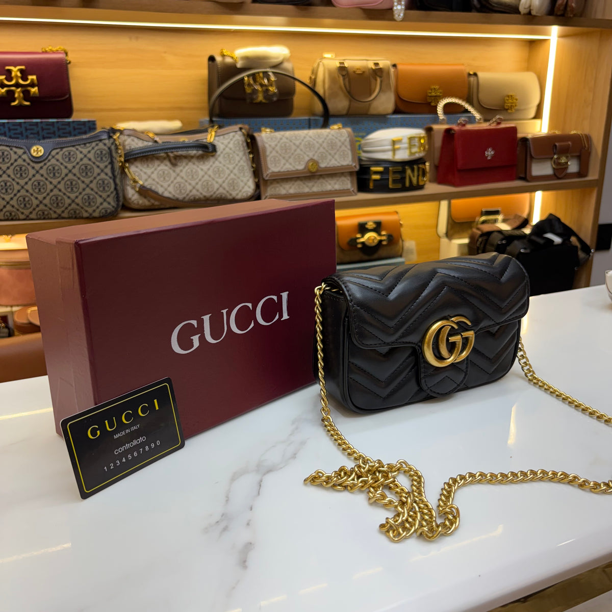 GG Mini Marmont - Black (Ultra Premium)