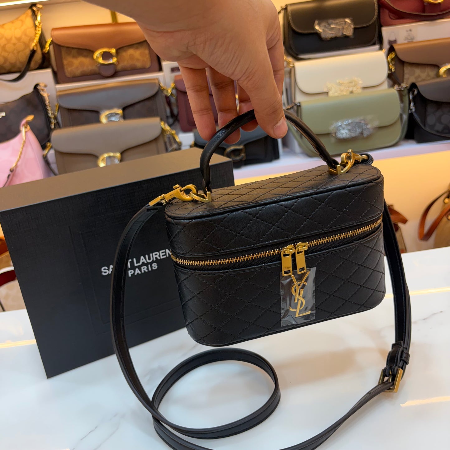 YSL Gabby Vanity Bag - Black