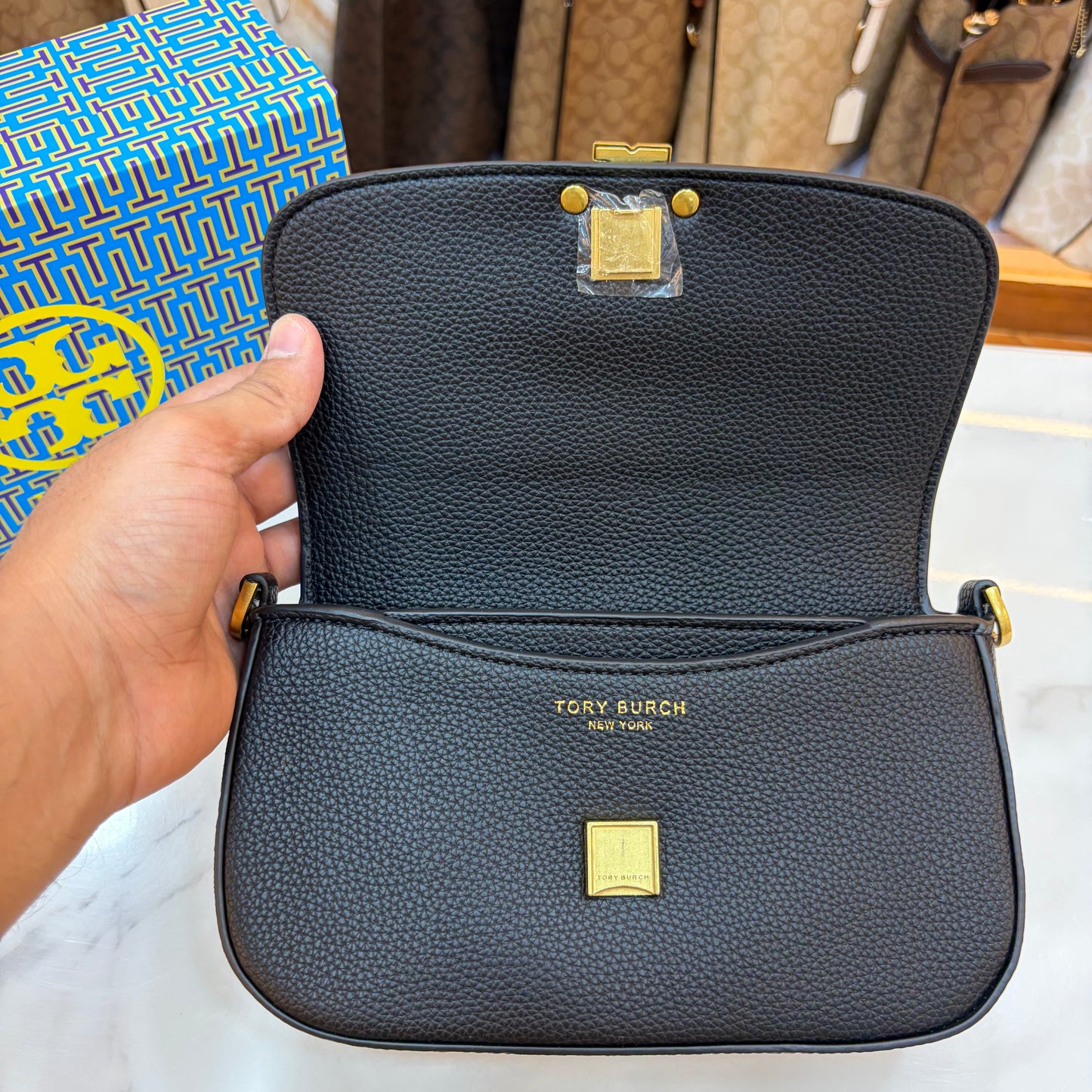 TB Britten Convertible Crossbody Bag - Black