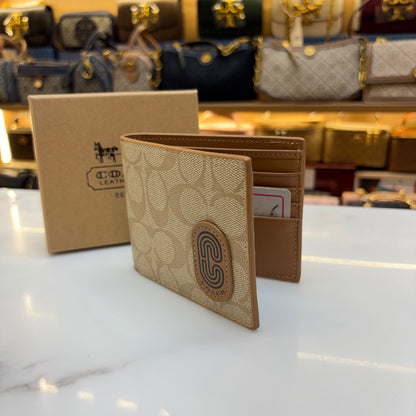 Coch Mens Wallet - Signature Beige