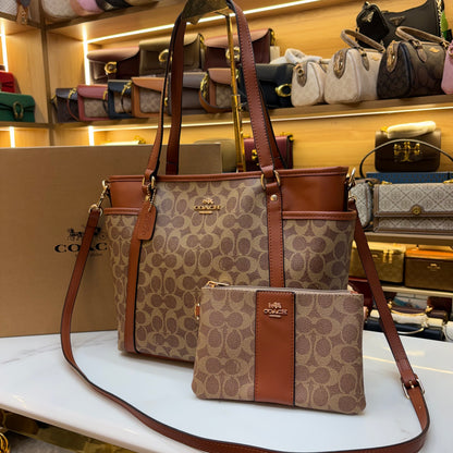 Coch Premium Tote With Wallet - Signature Colour