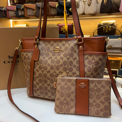 Coch Premium Tote With Wallet - Signature Colour