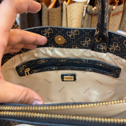 GUS Arlena Girlfriend Satchel - Black Monogram