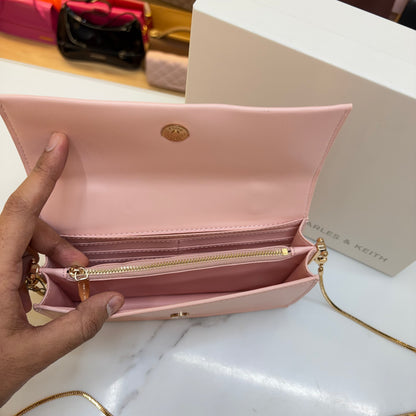 CNK Kristine Sculptural Handle Handbag - Light Pink