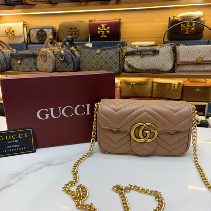 GG Mini Marmont - Beige (Ultra Premium)