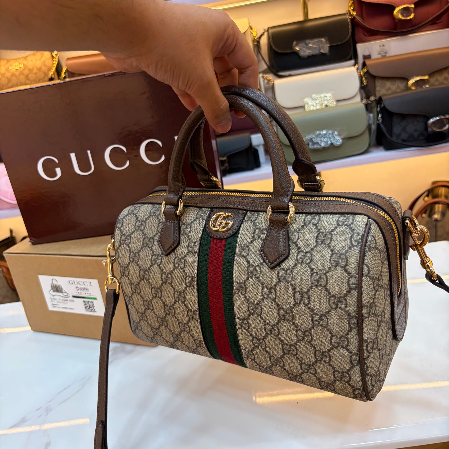 GG Ophidia Boston Bag - Medium