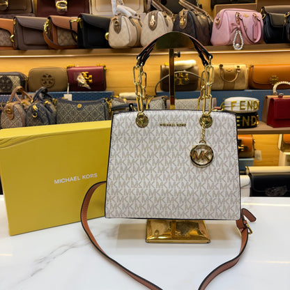 MK Cynthia Satchel - White