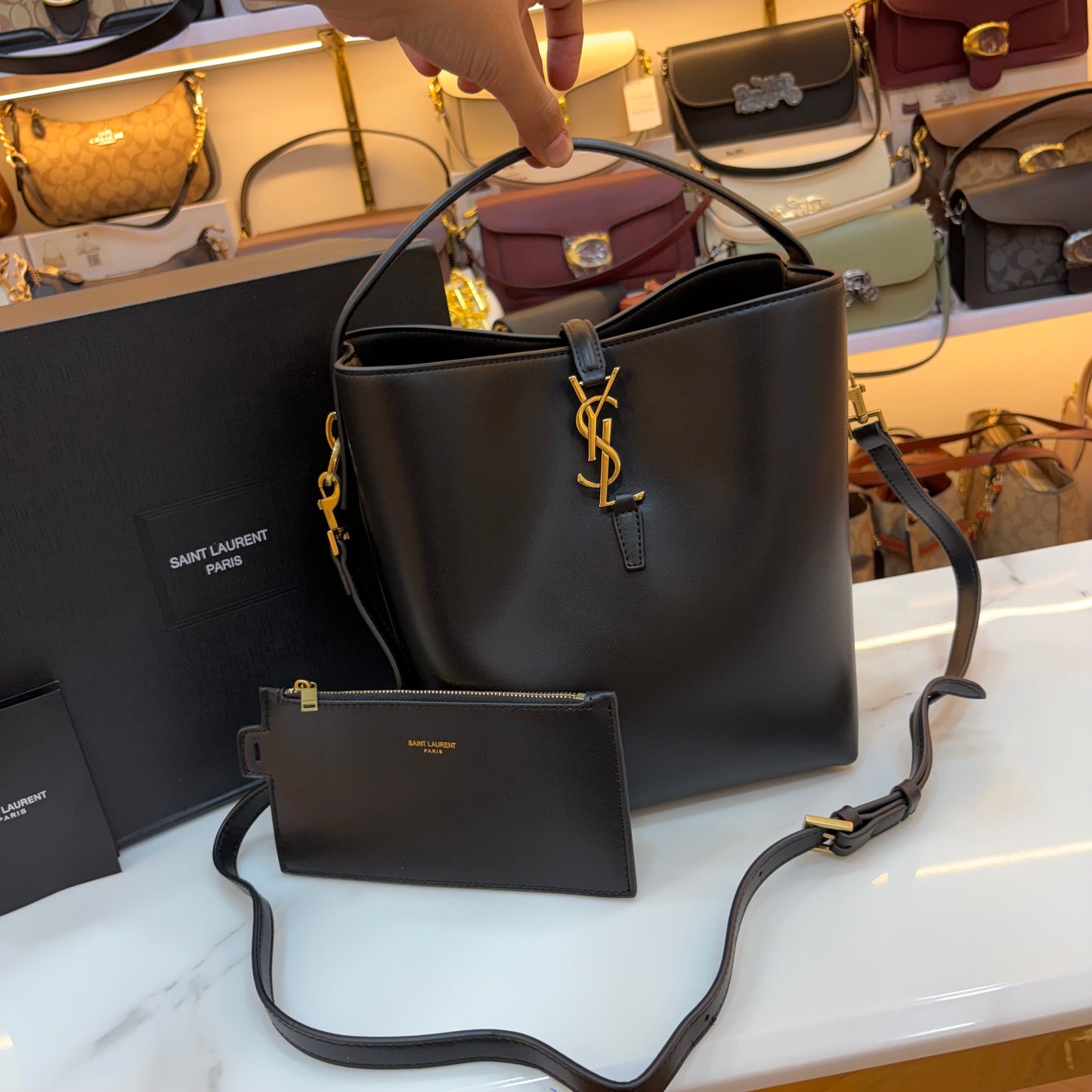 YSL Le 37 Bucket Bag - Black