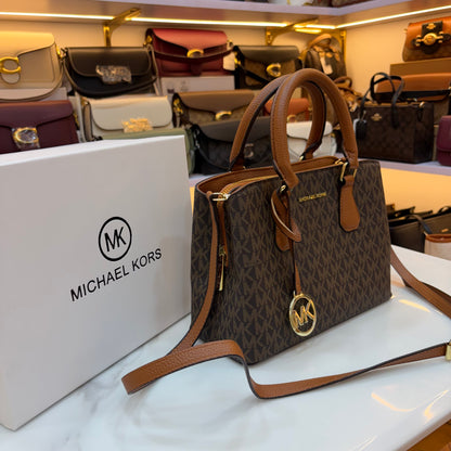 MK Sheila Medium Satchel - Brown