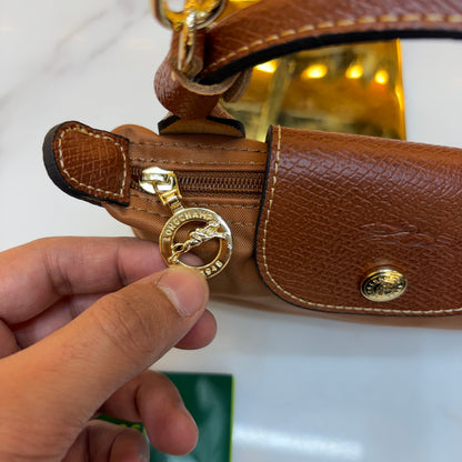Longchamp - Le Pliage XS Crossbody Bag - Tan Brown