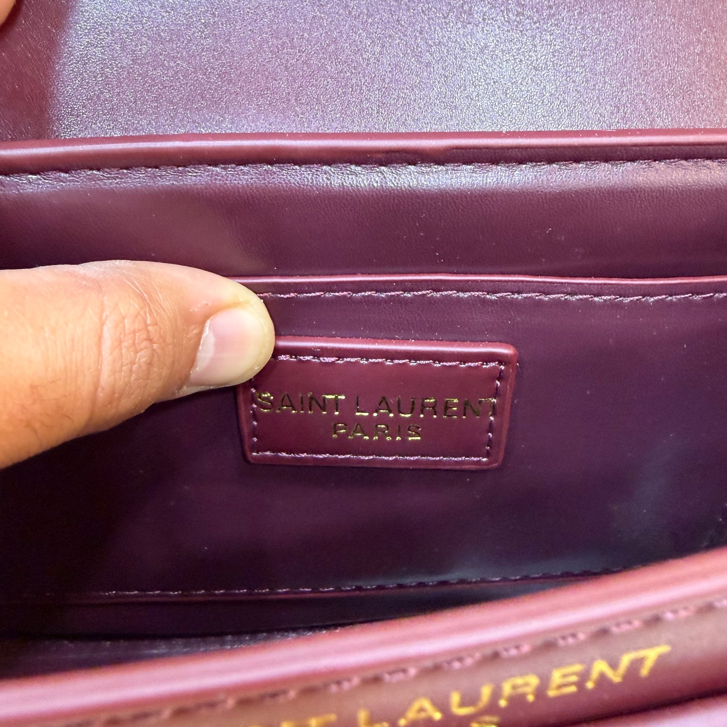 YSL Voltaire Handbag - Wine
