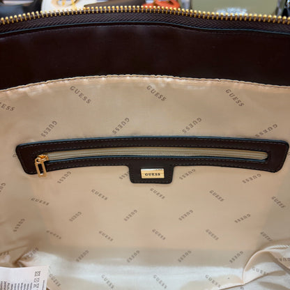 GUS Monogram Tote Bag - Beige & Coffee