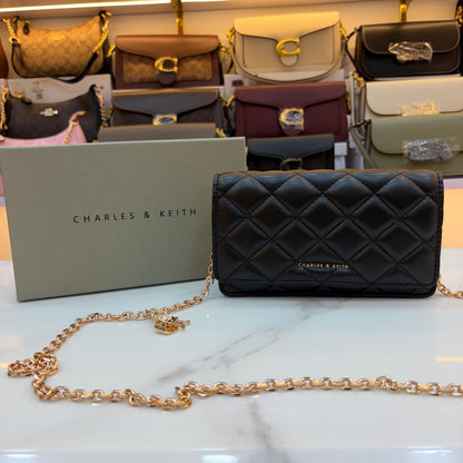 CNK Arrietty Quilted Sling Bag - Black
