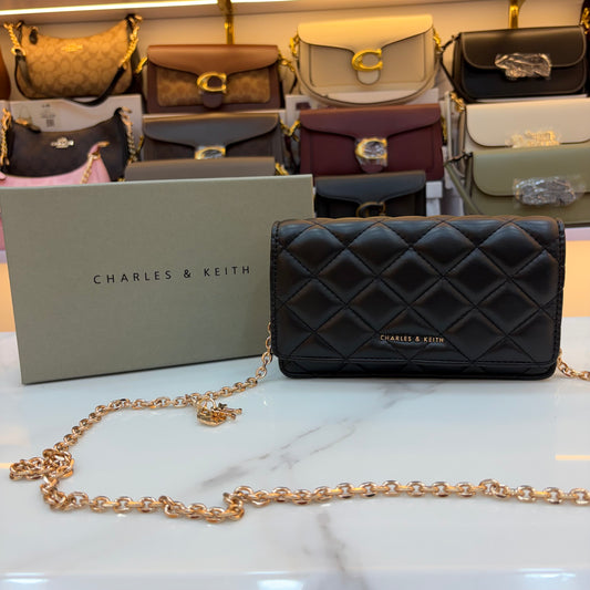 CNK Arrietty Quilted Sling Bag - Black