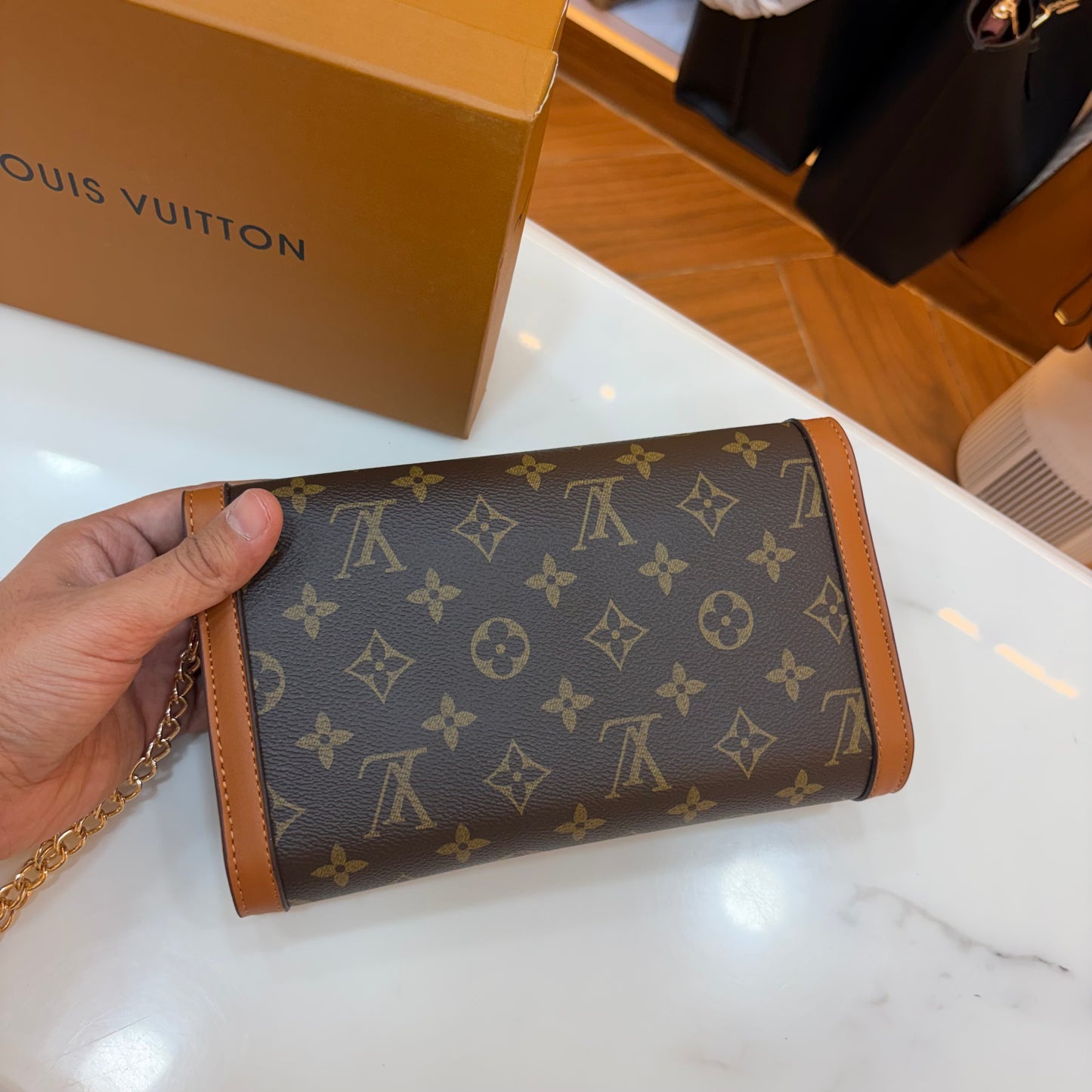 LV Clutch Sling - Monogram