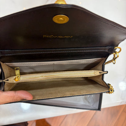 YSL Clutch Sling - Black