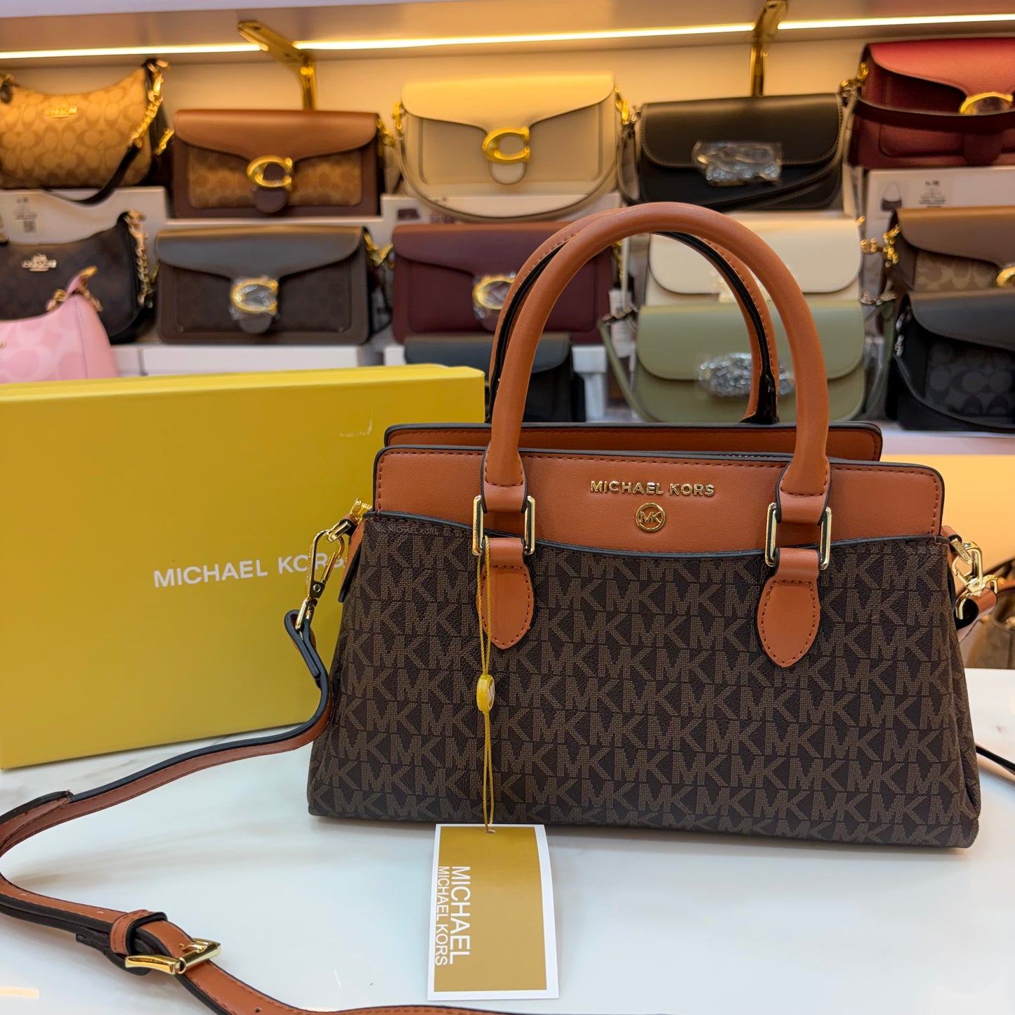 MK Satchel - Brown Tan