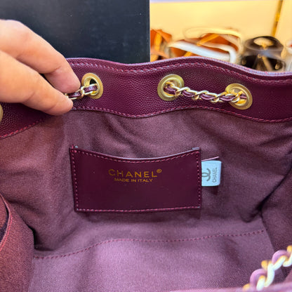 Chanel 25 Small Handbag - Wine