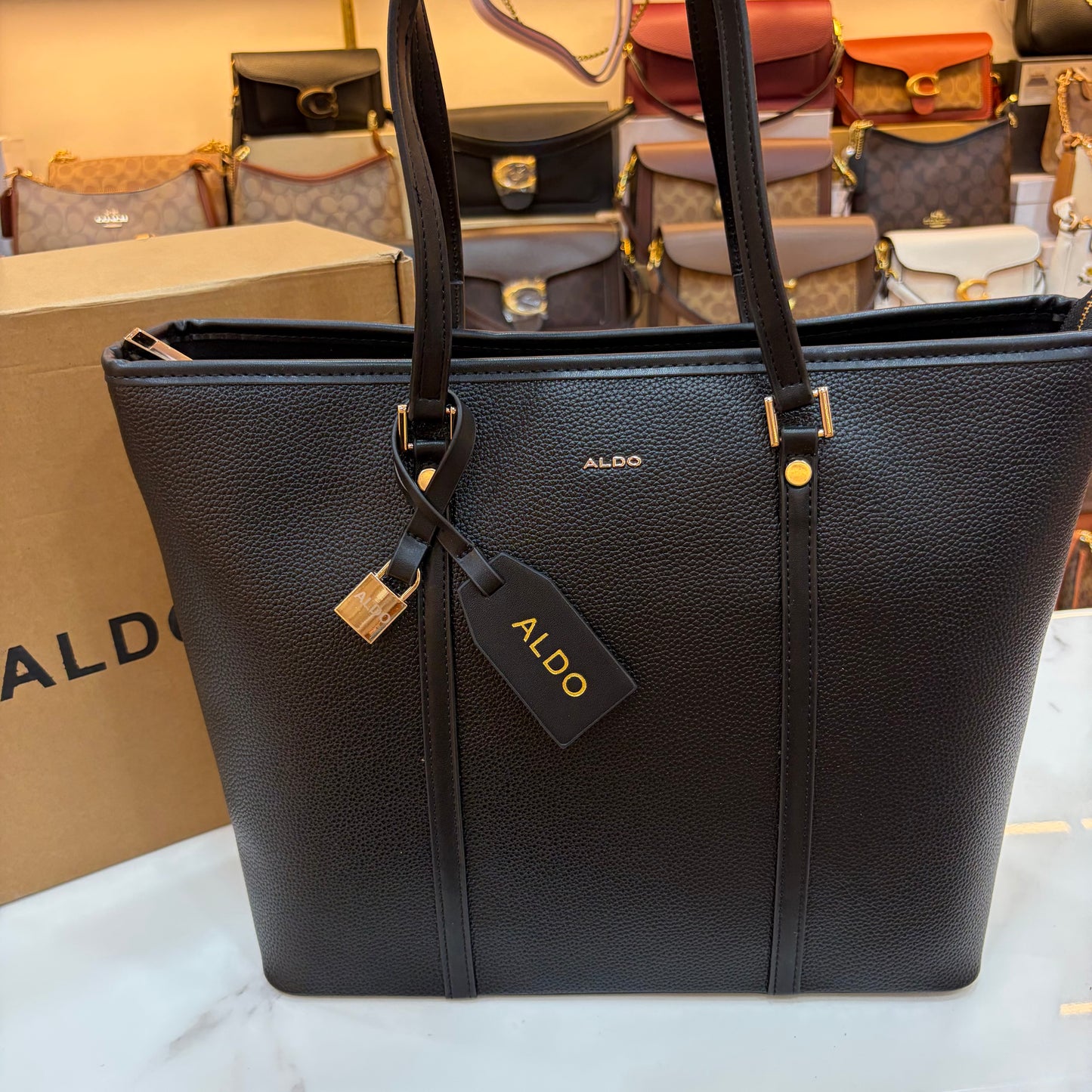 Ald Large Tote Bag - Midnight Black