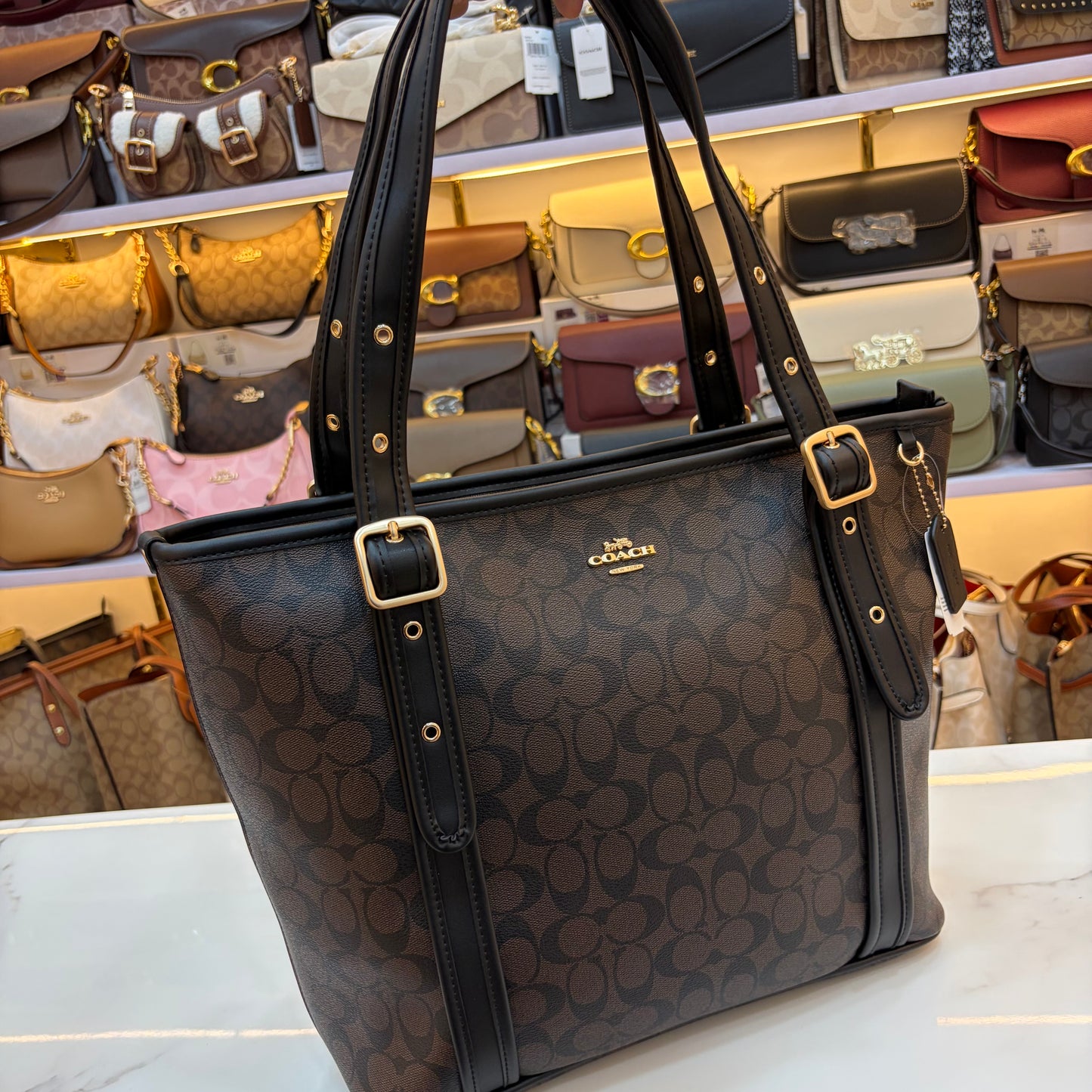 COCH ASHTON LARGE TOTE - Coffee