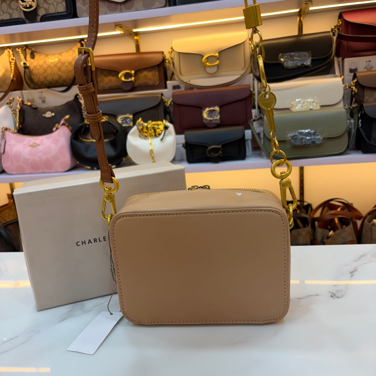 CNK Crossbody Bag - Beige
