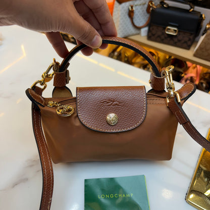 Longchamp - Le Pliage XS Crossbody Bag - Tan Brown