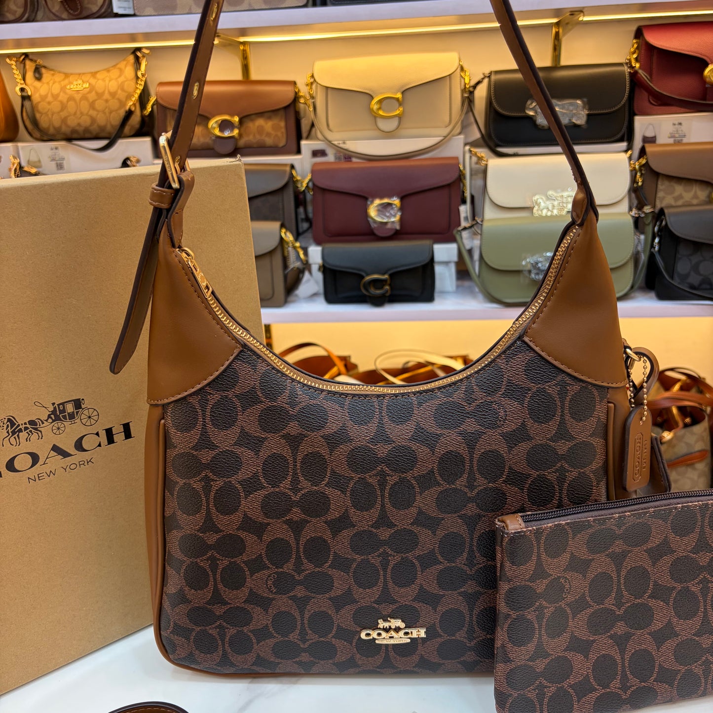 COCH JULIET HANDBAG With Wallet - Tan Coffee