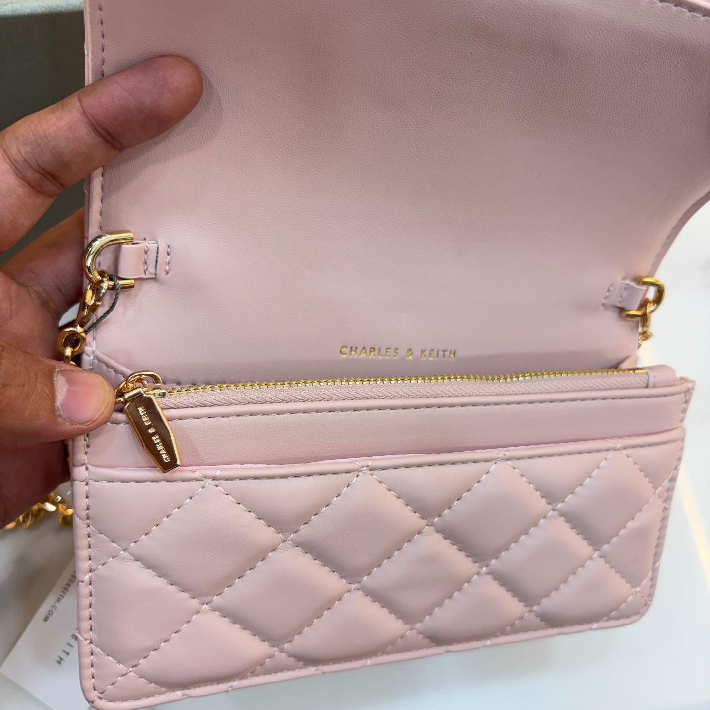 CNK Arrietty Quilted Sling Bag - Pink