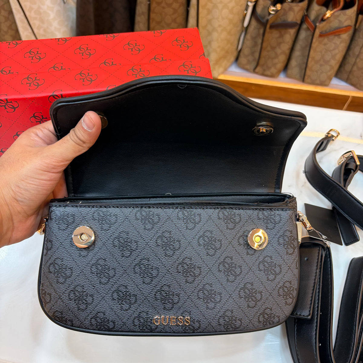 GUS Grey & Black Dea Crossbody Bag
