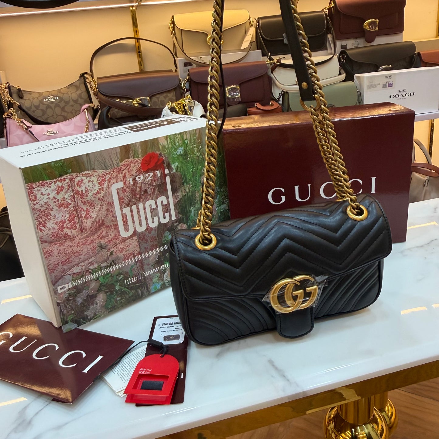 GG Marmont Sling/Shoulder Bag- Black