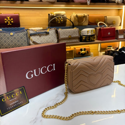 GG Mini Marmont - Beige (Ultra Premium)