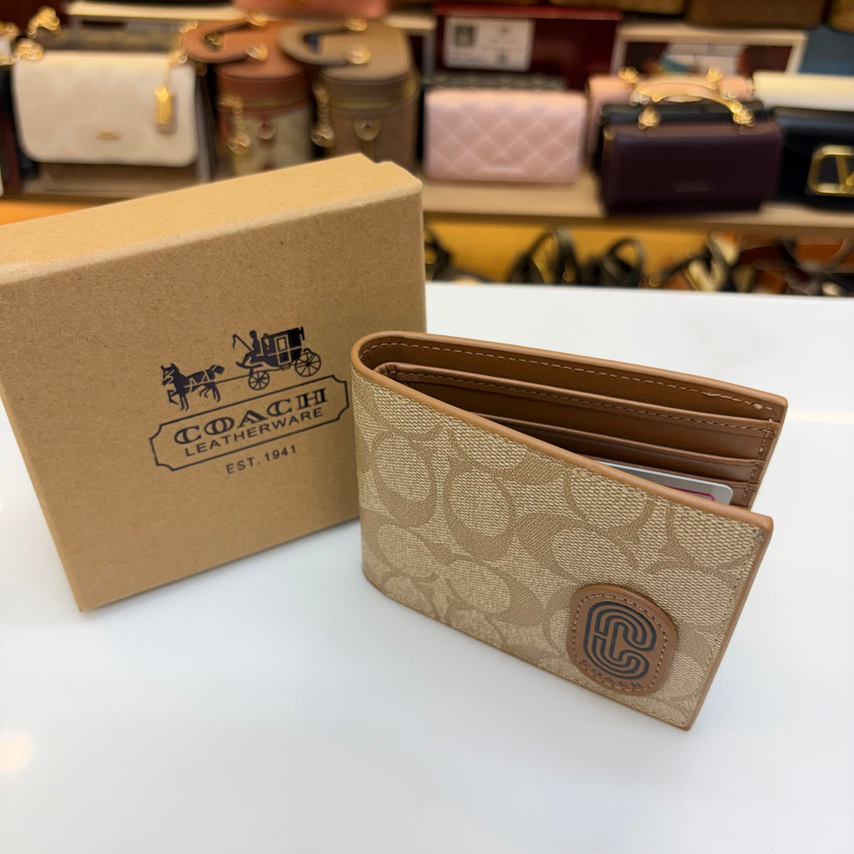 Coch Mens Wallet - Signature Beige