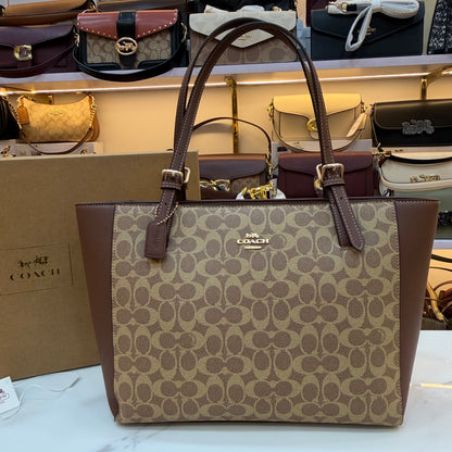 COCH Zip Top Tote Bag - Apricot Coffee