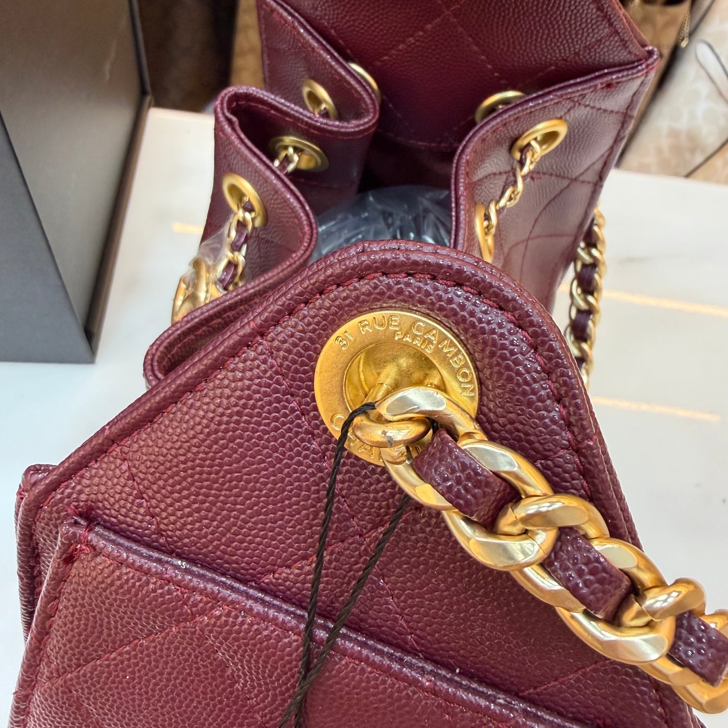Chanel 25 Small Handbag - Wine