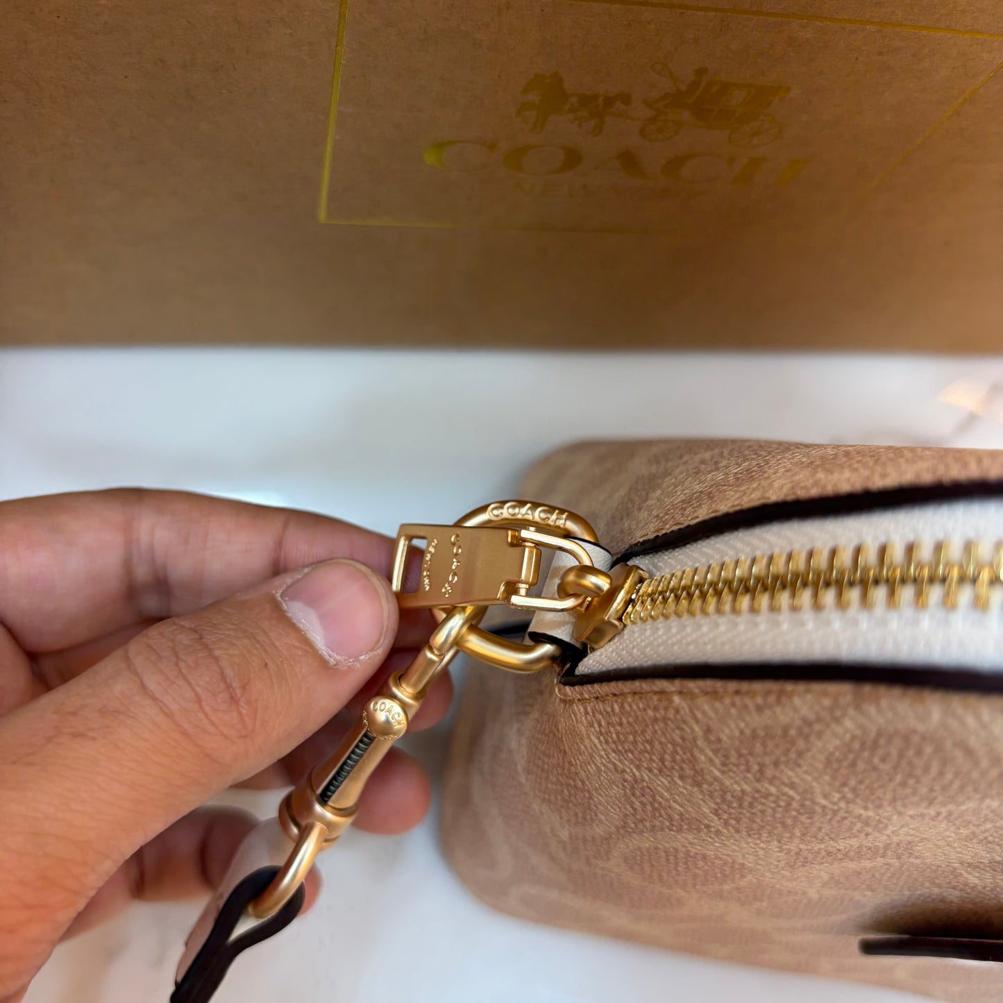 COCH KATY SATCHEL - Apricot White