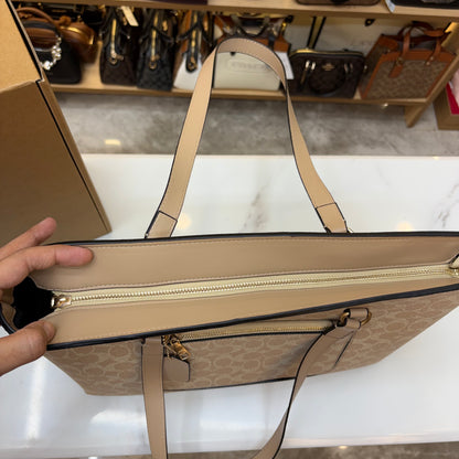 Coch Station Tote Bag - Beige (Ultra Premium With Box)