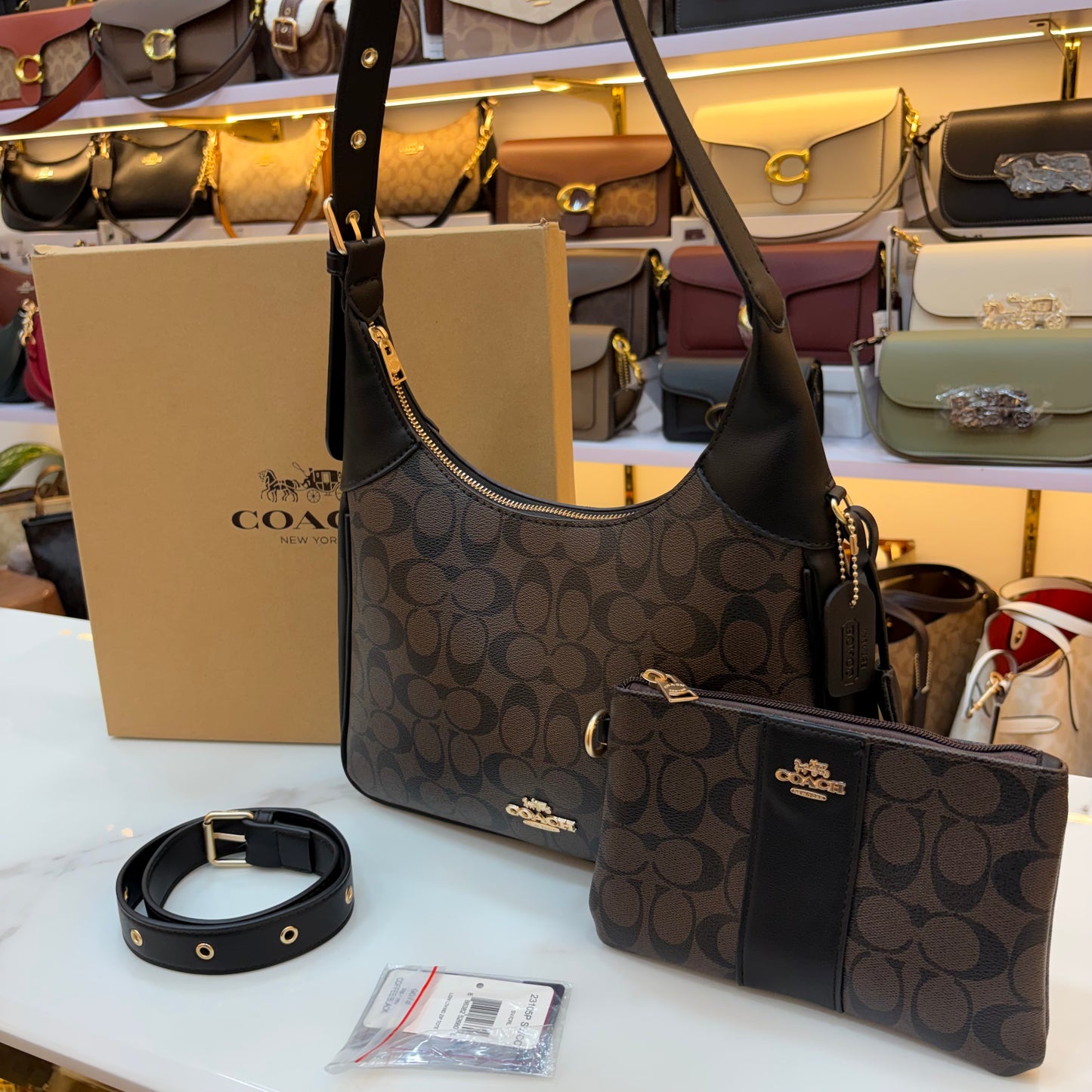 COCH JULIET HANDBAG With Wallet - Coffee