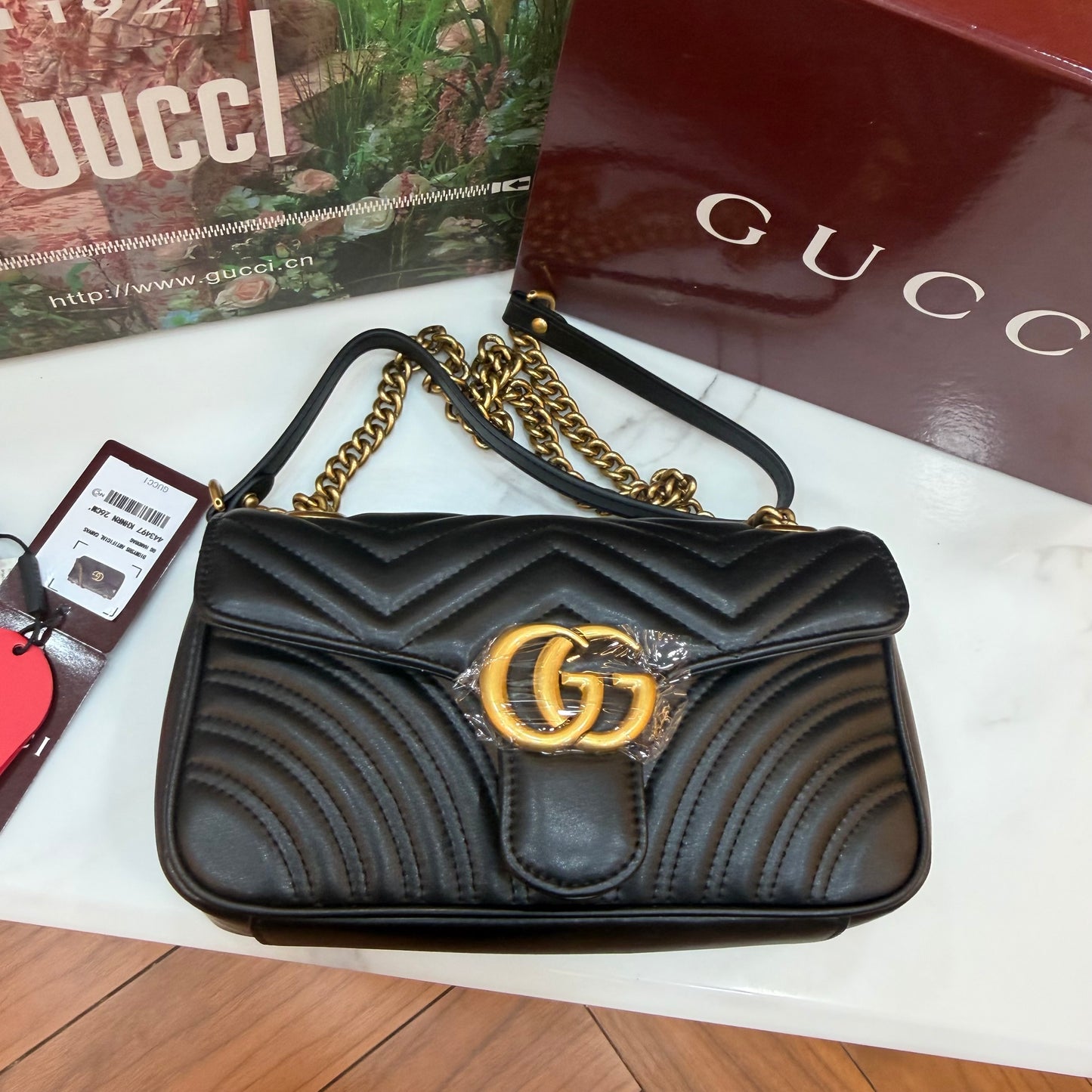 GG Marmont Sling/Shoulder Bag- Black