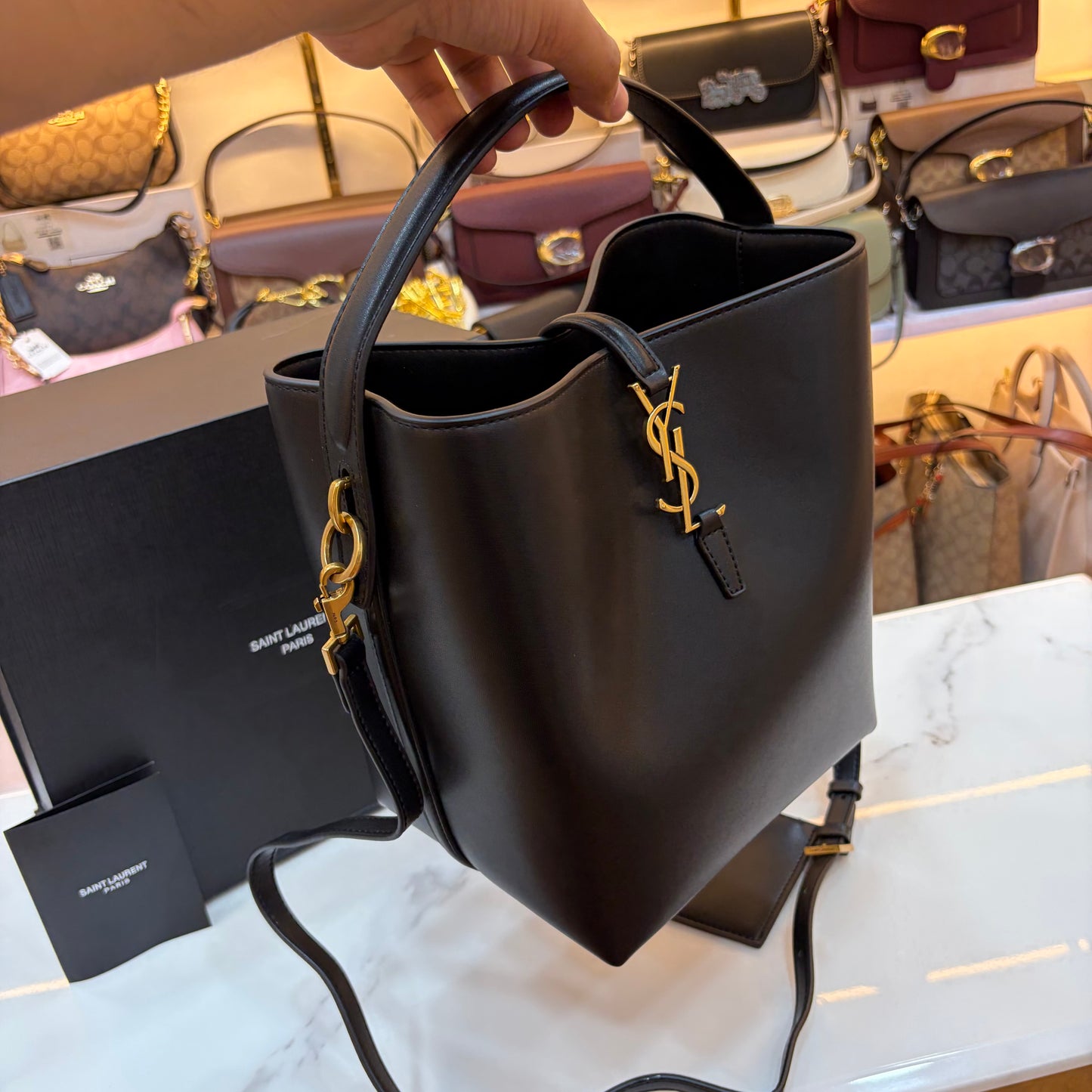 YSL Le 37 Bucket Bag - Black