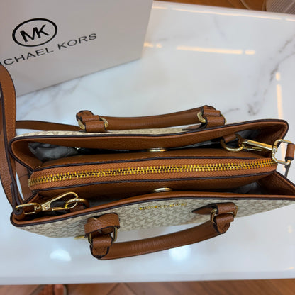 MK Sheila Medium Satchel - White