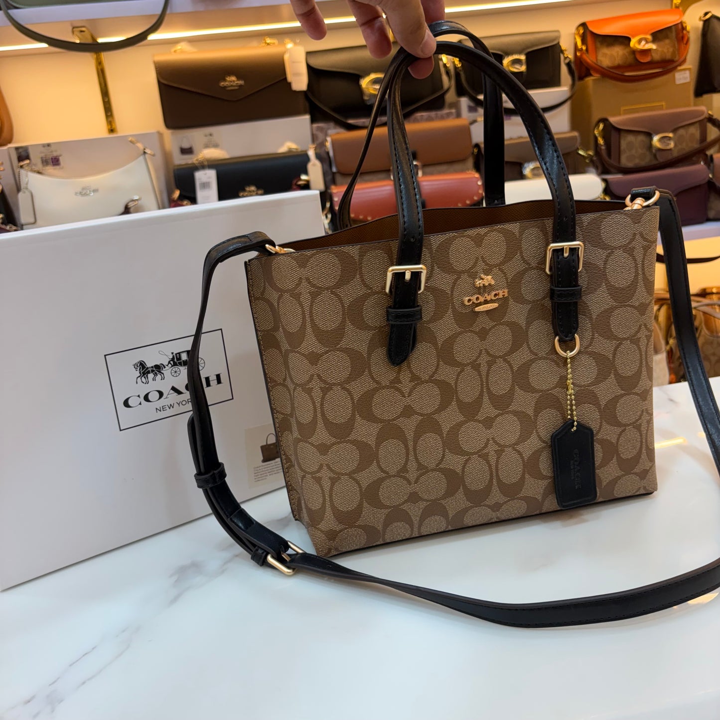 COCH MOLLIE Handbag - Medium (Apricot Black)
