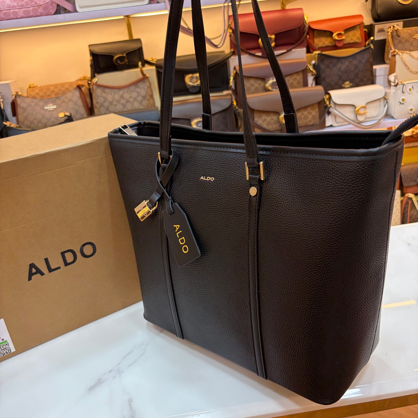 Ald Large Tote Bag - Midnight Black
