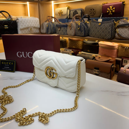 GG Mini Marmont - White (Ultra Premium)