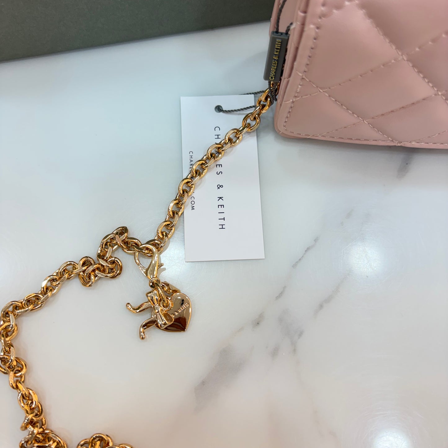 CNK Arrietty Quilted Sling Bag - Pink