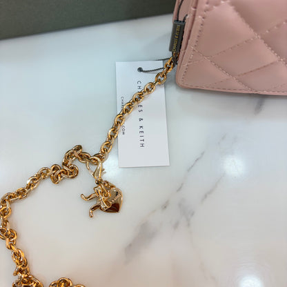 CNK Arrietty Quilted Sling Bag - Pink