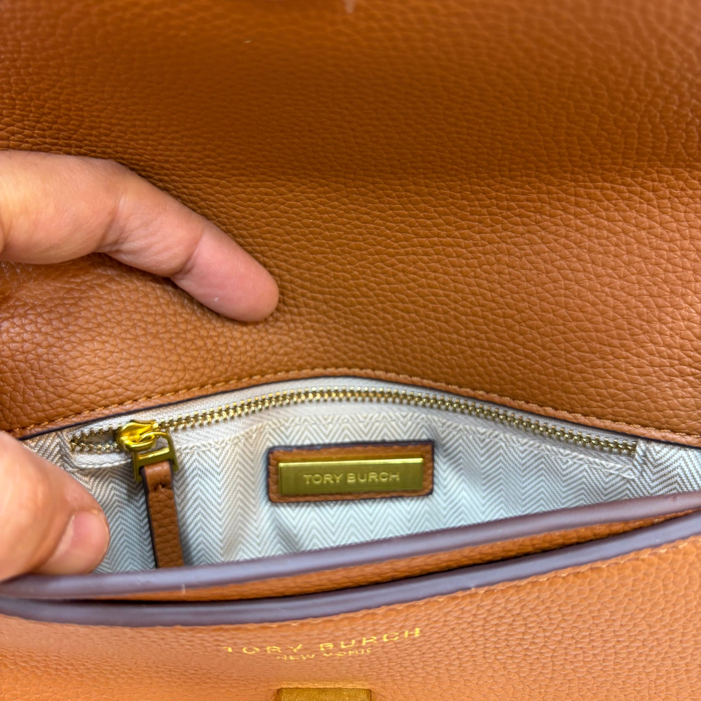 TB Britten Convertible Crossbody Bag - Tan