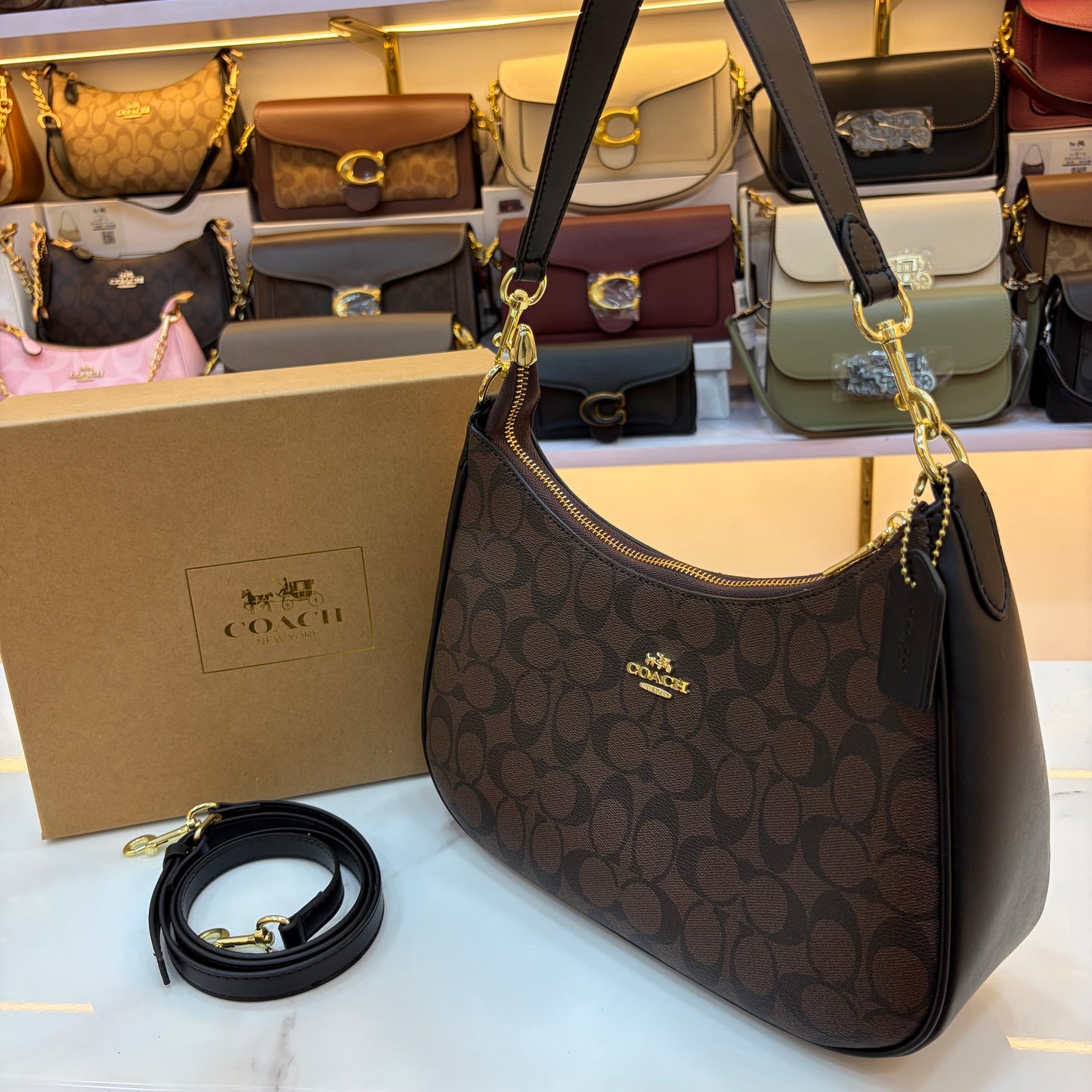 COCH TERI HOBO Shoulder/Sling Bag - Coffee