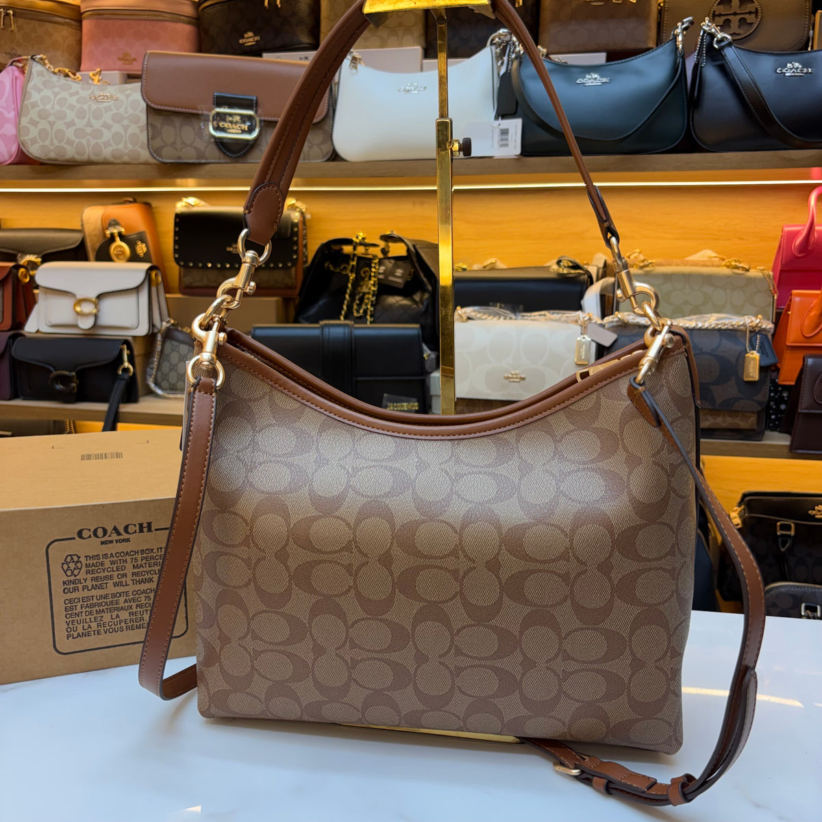 CH Laurel Shoulder Bag - Signature  Apricot