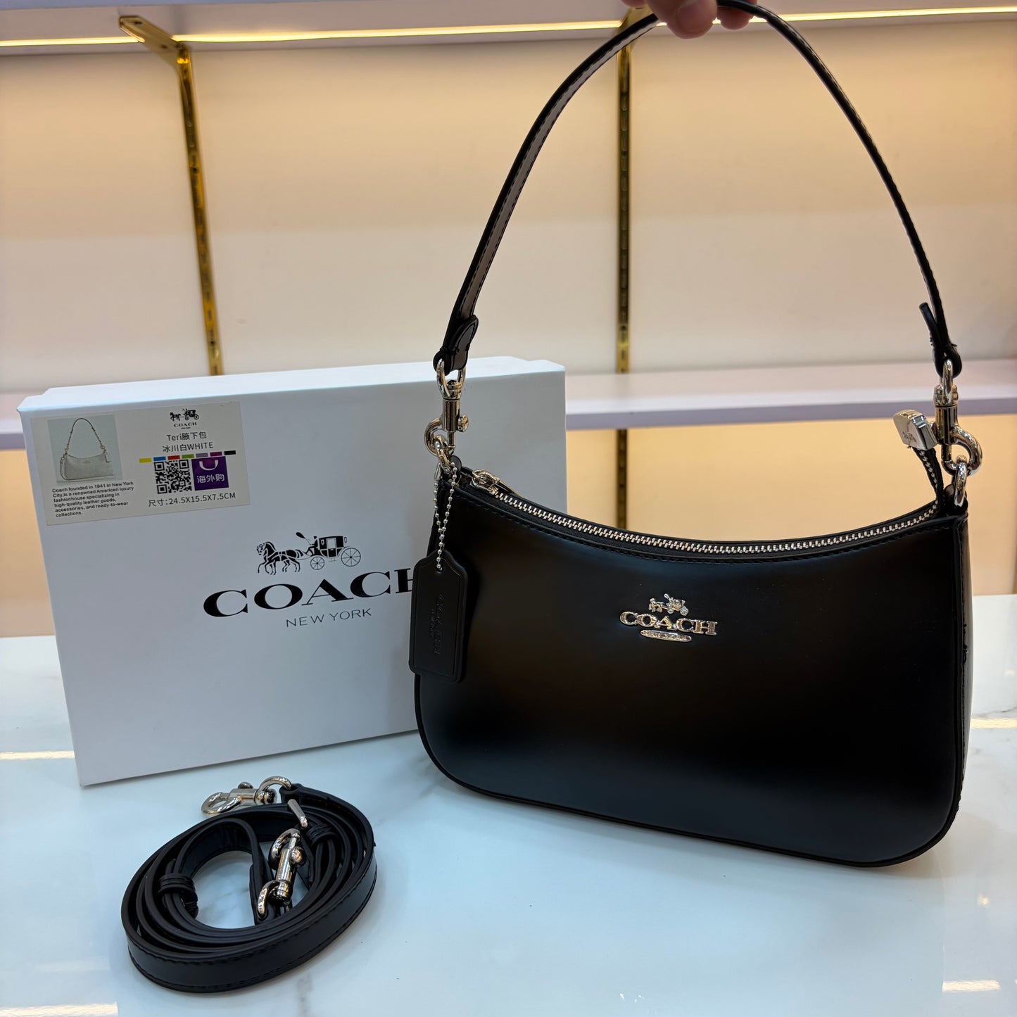 COCH TERI Sling/Shoulder Bag - Midnight Black (Smooth Texture)